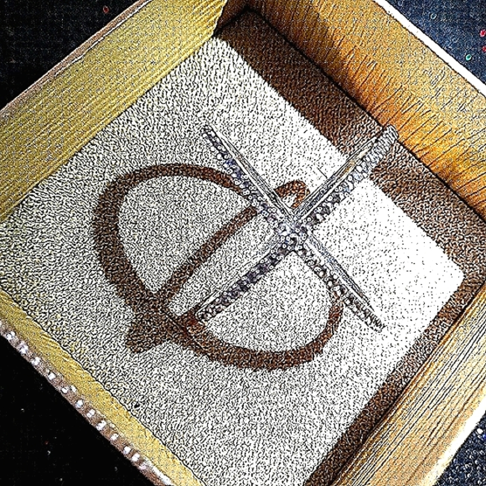 CZ Sterling Silver X Criss Cross Ring
